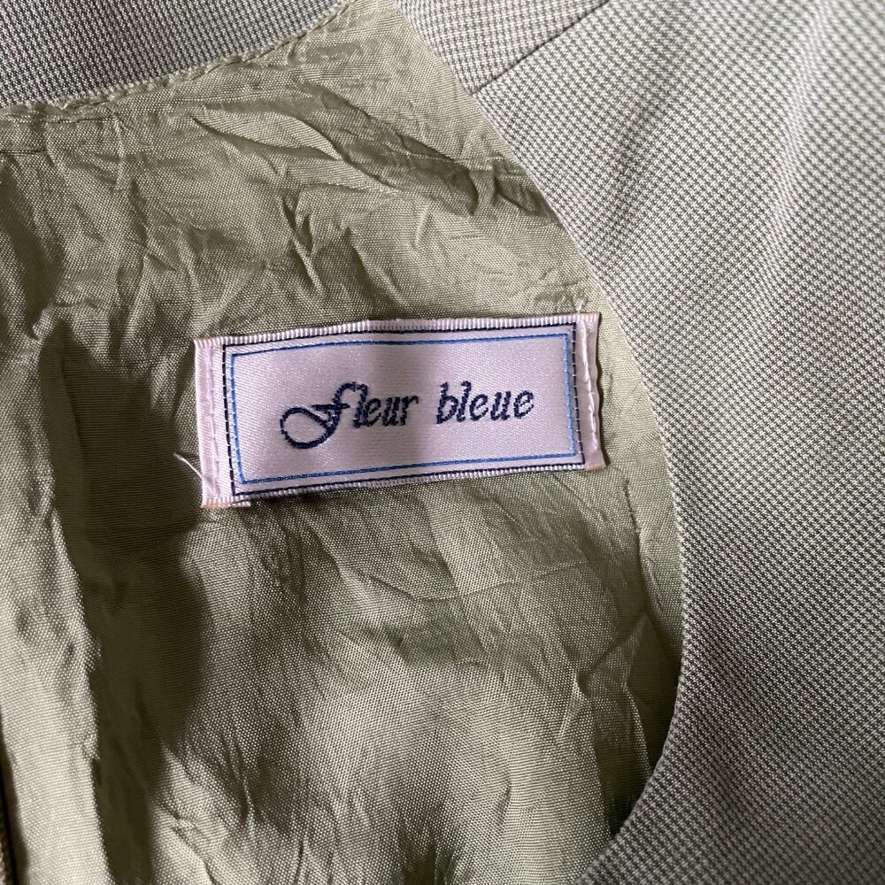 Vintage Sage Green Sleeveless Sheath Dress - Picture 4 of 5